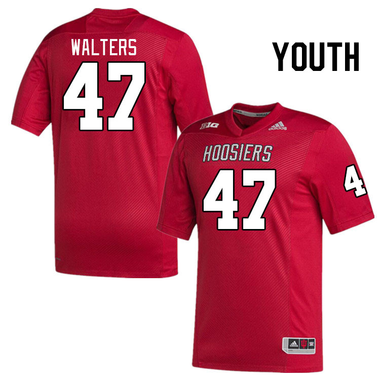 Youth #47 Finn Walters Indiana Hoosiers College Football Jerseys Stitched Sale-Red